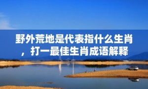 野外荒地是代表指什么生肖，打一最佳生肖成语解释