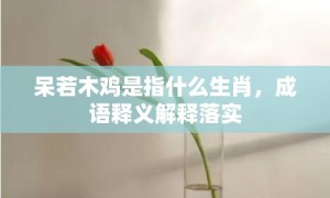 呆若木鸡是指什么生肖，成语释义解释落实