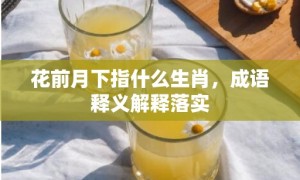 花前月下指什么生肖，成语释义解释落实