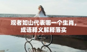 观者如山代表哪一个生肖，成语释义解释落实