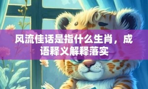 风流佳话是指什么生肖，成语释义解释落实