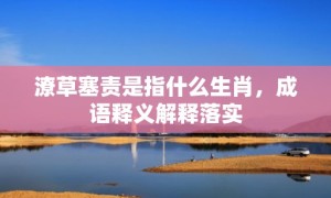 潦草塞责是指什么生肖，成语释义解释落实