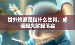 世外桃源是指什么生肖，成语释义解释落实