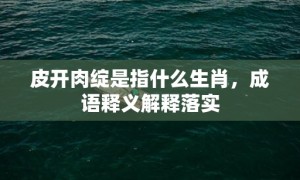 皮开肉绽是指什么生肖，成语释义解释落实