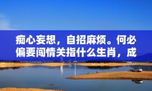 痴心妄想，自招麻烦。何必偏要闯情关指什么生肖，成语释义解释落实