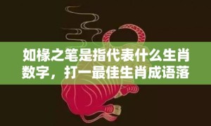 如椽之笔是指代表什么生肖数字，打一最佳生肖成语落实释义