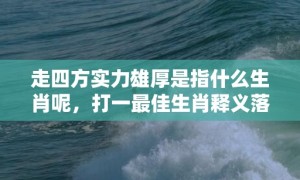 走四方实力雄厚是指什么生肖呢，打一最佳生肖释义落实