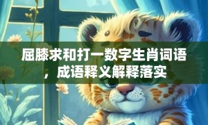 屈膝求和打一数字生肖词语，成语释义解释落实