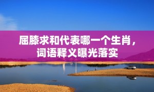 屈膝求和代表哪一个生肖，词语释义曝光落实