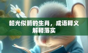 韶光似箭的生肖，成语释义解释落实