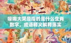 嚎啕大哭是指的是什么生肖数字，成语释义解释落实