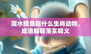 混水摸鱼指什么生肖动物，成语解释落实释义