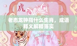 老态龙钟指什么生肖，成语释义解释落实