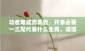 功者难成而易败，开单必要一三尾代表什么生肖，成语释义解释落实