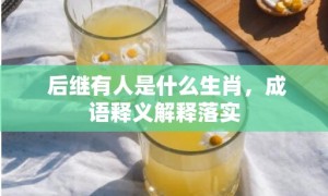 后继有人是什么生肖，成语释义解释落实