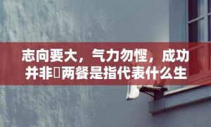 志向要大，气力勿悭，成功并非揾两餐是指代表什么生肖，打一最佳成语释义解释落实