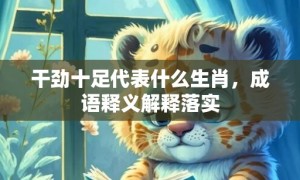 干劲十足代表什么生肖，成语释义解释落实