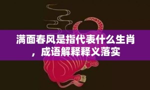 满面春风是指代表什么生肖，成语解释释义落实