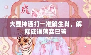 大显神通打一准确生肖，解释成语落实已答