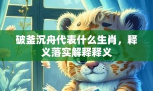 破釜沉舟代表什么生肖，释义落实解释释义