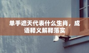 单手遮天代表什么生肖，成语释义解释落实