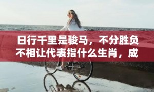 日行千里是骏马，不分胜负不相让代表指什么生肖，成语落实解释释义