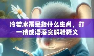 冷若冰霜是指什么生肖，打一猜成语落实解释释义