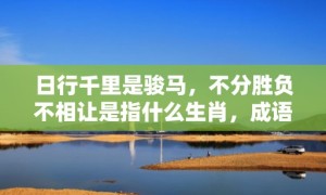 日行千里是骏马，不分胜负不相让是指什么生肖，成语落实解释释义