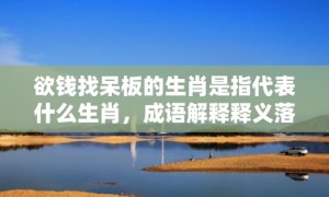 欲钱找呆板的生肖是指代表什么生肖，成语解释释义落实