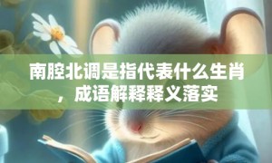 南腔北调是指代表什么生肖，成语解释释义落实