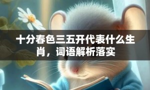 十分春色三五开代表什么生肖，词语解析落实