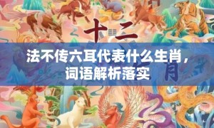 法不传六耳代表什么生肖，词语解析落实