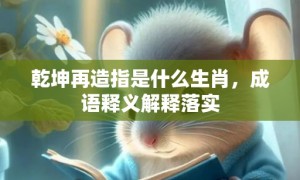 乾坤再造指是什么生肖，成语释义解释落实