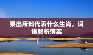 果出所料代表什么生肖，词语解析落实