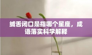 缄舌闭口是指哪个星座，成语落实科学解释