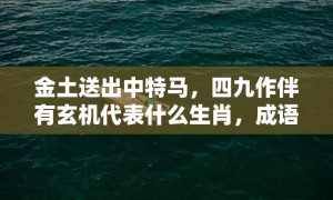 金土送出中特马，四九作伴有玄机代表什么生肖，成语解释落实