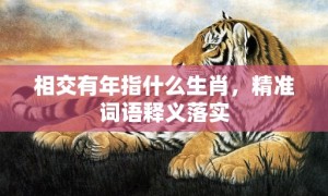 相交有年指什么生肖，精准词语释义落实