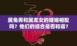 属兔男和属龙女的婚姻相配吗？他们的结合是否和谐？