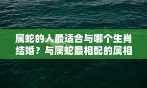 属蛇的人最适合与哪个生肖结婚？与属蛇最相配的属相是什么？