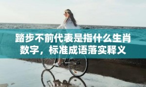 踏步不前代表是指什么生肖数字，标准成语落实释义