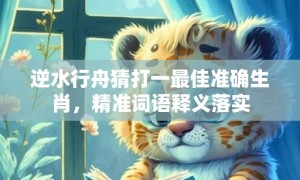 逆水行舟猜打一最佳准确生肖，精准词语释义落实