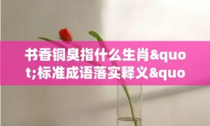 书香铜臭指什么生肖"标准成语落实释义"