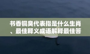 书香铜臭代表指是什么生肖、最佳释义成语解释最佳答