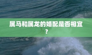 属马和属龙的婚配是否相宜？