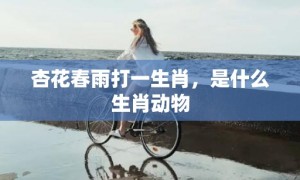 杏花春雨打一生肖，是什么生肖动物