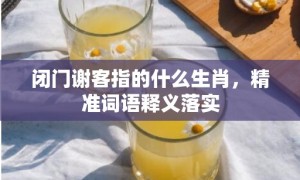 闭门谢客指的什么生肖，精准词语释义落实