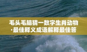 毛头毛脑猜一数字生肖动物·最佳释义成语解释最佳答