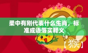 柔中有刚代表什么生肖，标准成语落实释义