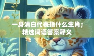 一身清白代表指什么生肖；精选词语答案释义