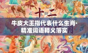 牛皮大王指代表什么生肖·精准词语释义落实